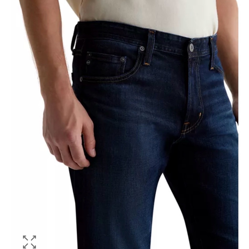 AG Adriano Goldschmied Men’s Dark Indigo Straight Jeans